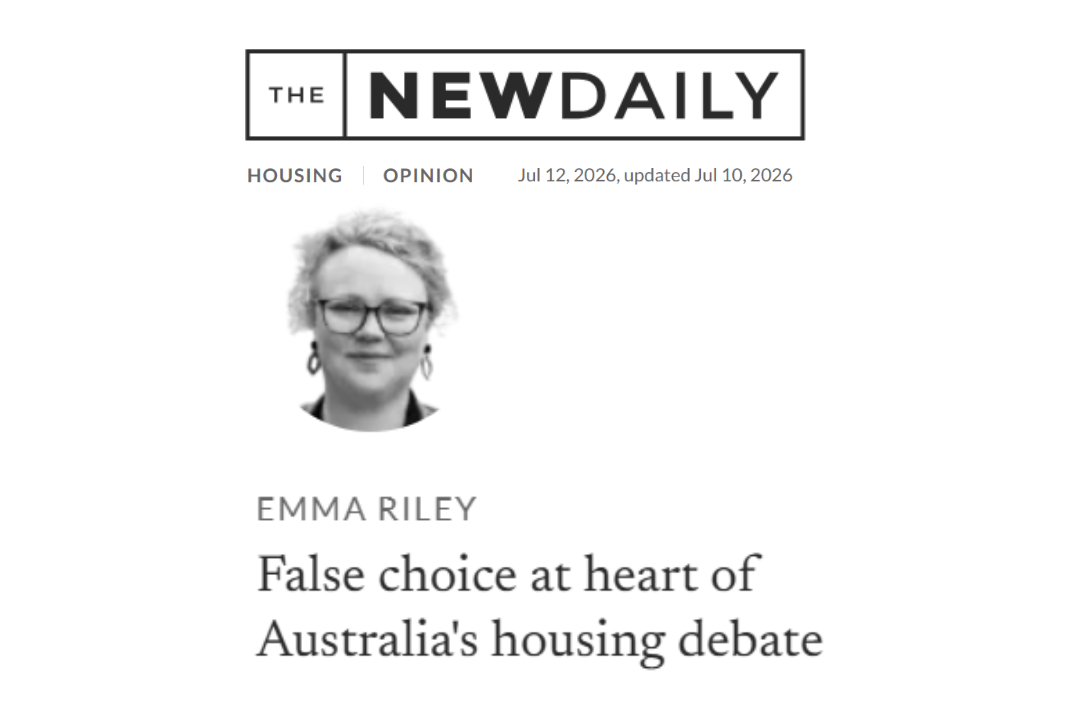 The false choice at the heart of Australia’s housing debate